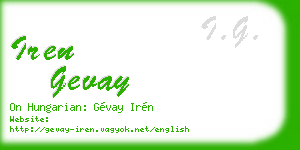 iren gevay business card